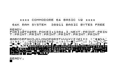 Alternate CHARGEN: ZX Spectrum + PETSCII Symbols
