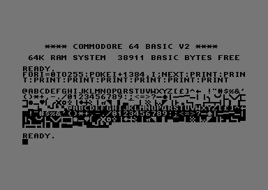 Alternate CHARGEN: Amiga 1200 Topaz + PETSCII Symbols V2