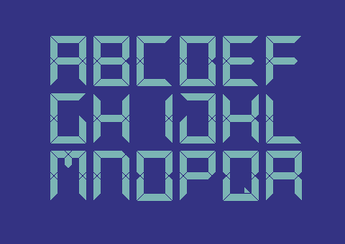 LCD 7 Font