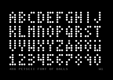 4x6 PETSCII Font of Balls