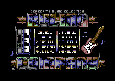 Defbeat Music Collection I - Music Menu Screen