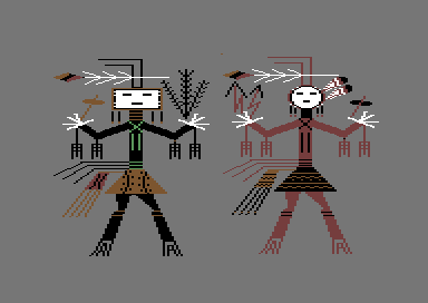 Navajo Sandpainting Art - Male and Female Yeis