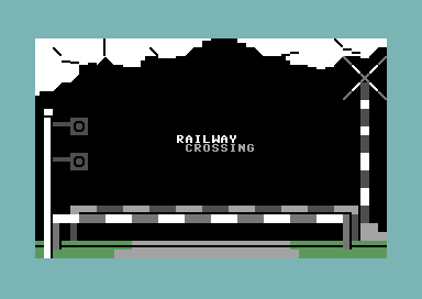 PETSCII Frame Contest Submissions - Railway Crossing