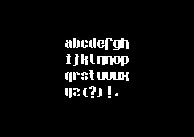 Genesis Project 'Spacie's Intro' - 2x3 Font