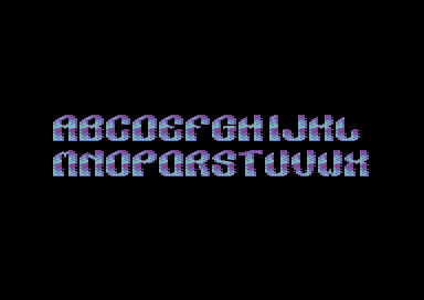 Crazy Sines 100% - 2x2 Font 1