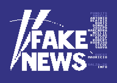 Galza-26: Fake News (C64 Edition) - Menu
