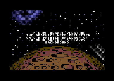 Space Invaders - Moon Backdrop