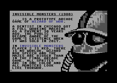 Wizard of Wor Sprite Comparison Demo - Invisible Monsters Proto